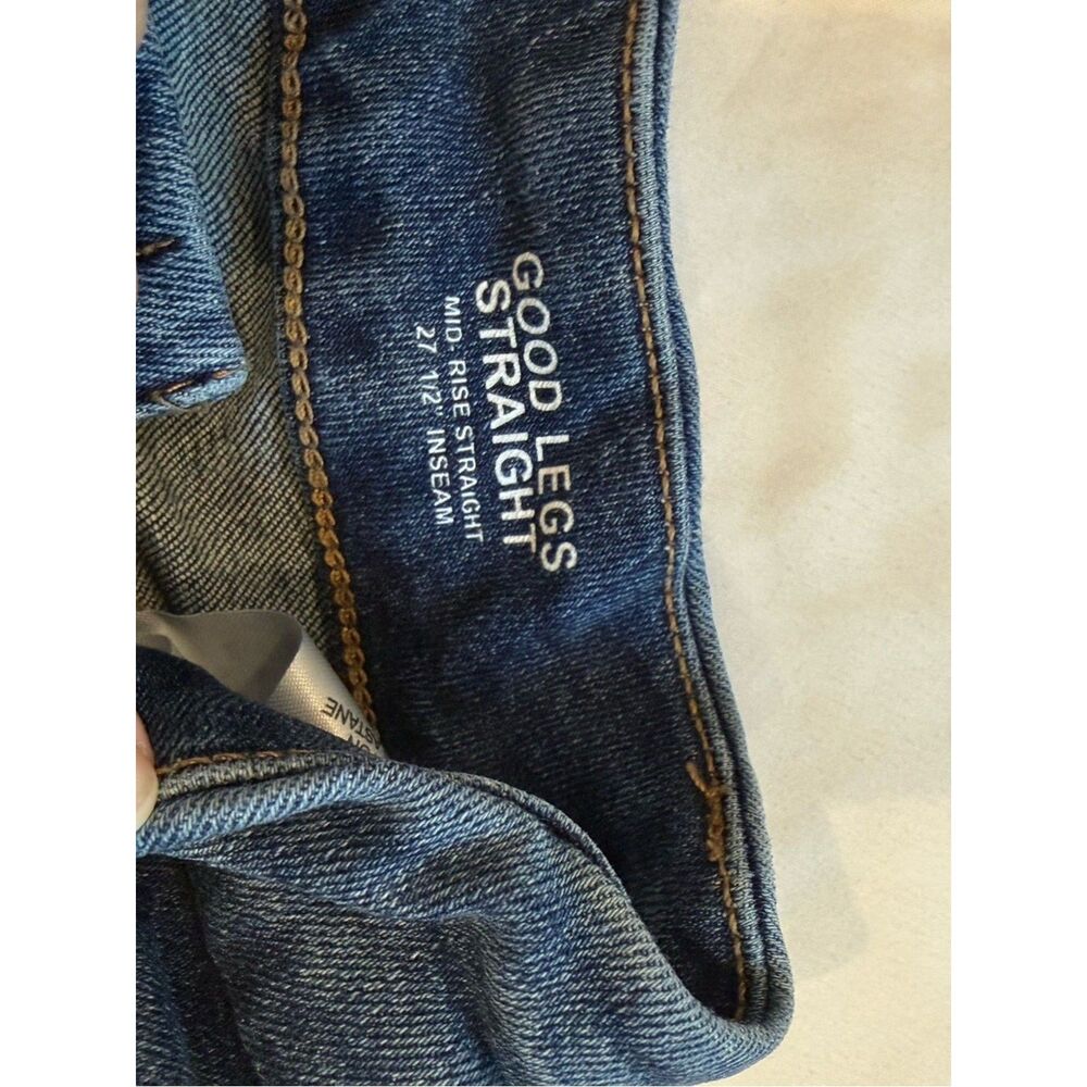 Good American Good Legs Straight Jeans | Size 25 | Mid Rise Slim Straight - Picture 7 of 10